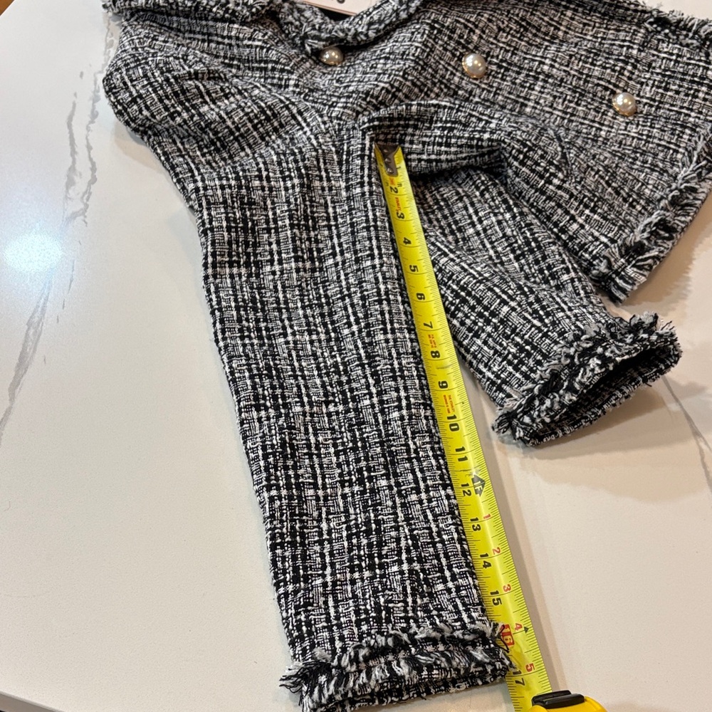 Aqua Black and White Textured Blazer - Picture 4 of 6